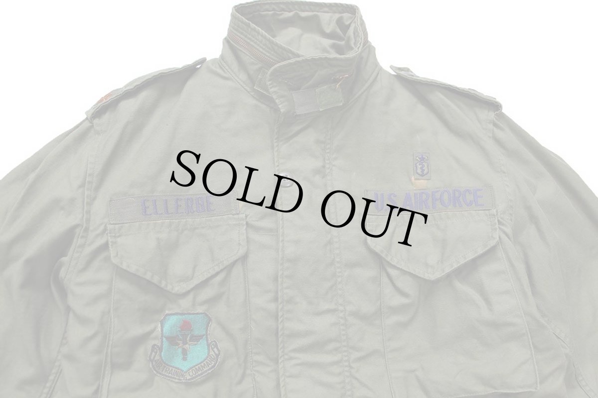 画像3: 80s 米軍 U.S.AIR FORCE パッチ付き M-65 フィールドジャケット オリーブグリーン M-R★ALPHAアルファ (3)