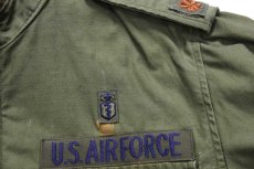 画像7: 80s 米軍 U.S.AIR FORCE パッチ付き M-65 フィールドジャケット オリーブグリーン M-R★ALPHAアルファ (7)