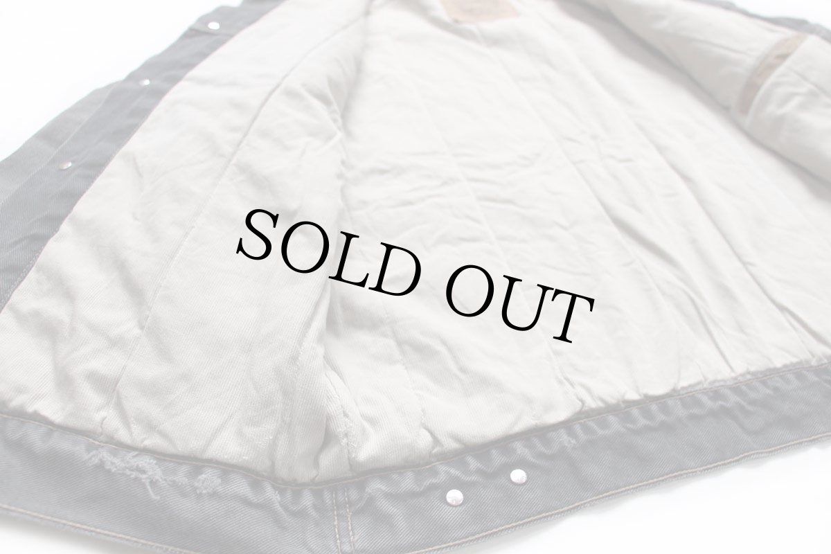 画像5: 90s Levi'sリーバイス 70614 コットンライナー ブラック デニムジャケット 4ポケット フェード L★ユーロ (5)