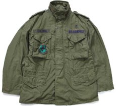 画像1: 80s 米軍 U.S.AIR FORCE パッチ付き M-65 フィールドジャケット オリーブグリーン M-R★ALPHAアルファ (1)