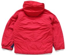 画像2: 90s patagoniaパタゴニア フード付き 中綿入り ナイロンジャケット 赤 KIDS'12 (2)