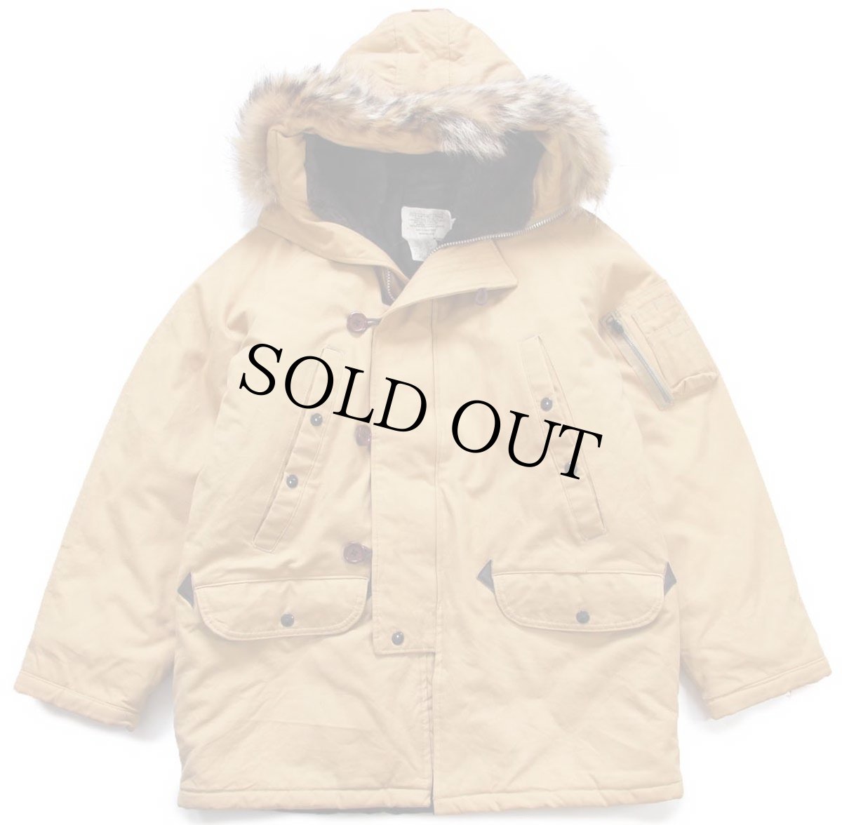 画像1: USA製 SPIEWAK N-3B リアルファー キルティングライナー ダック地 フライトジャケット 薄茶 40 (1)