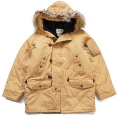 画像1: USA製 SPIEWAK N-3B リアルファー キルティングライナー ダック地 フライトジャケット 薄茶 40 (1)