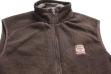 画像3: 00s メキシコ製 patagoniaパタゴニア TOYOTA TRUCKS トヨタ 刺繍 シンチラ フリースベスト 焦げ茶 XL (3)