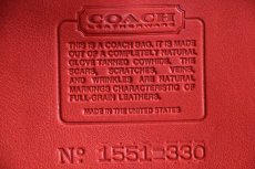 画像5: USA製 COACH オールド コーチ レザー ショルダーバッグ レッド★330 ポーチ (5)