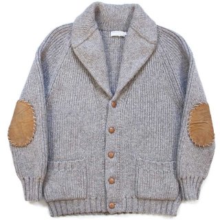 【vintage】30's 40's ショールカラー カーディガン ローゲージ 30's 40's ローゲージ ショールカラーニット ヘチマ シェルボタン