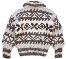 画像2: COWICHAN INDIAN ノルディック柄 ウール ハンドニット カウチンセーター キッズ (2)