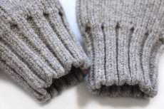 画像8: 80s French Creek ショールカラー パチポケ&エルボーパッチ ローゲージ ウールニット カーディガン グレーベージュ L (8)