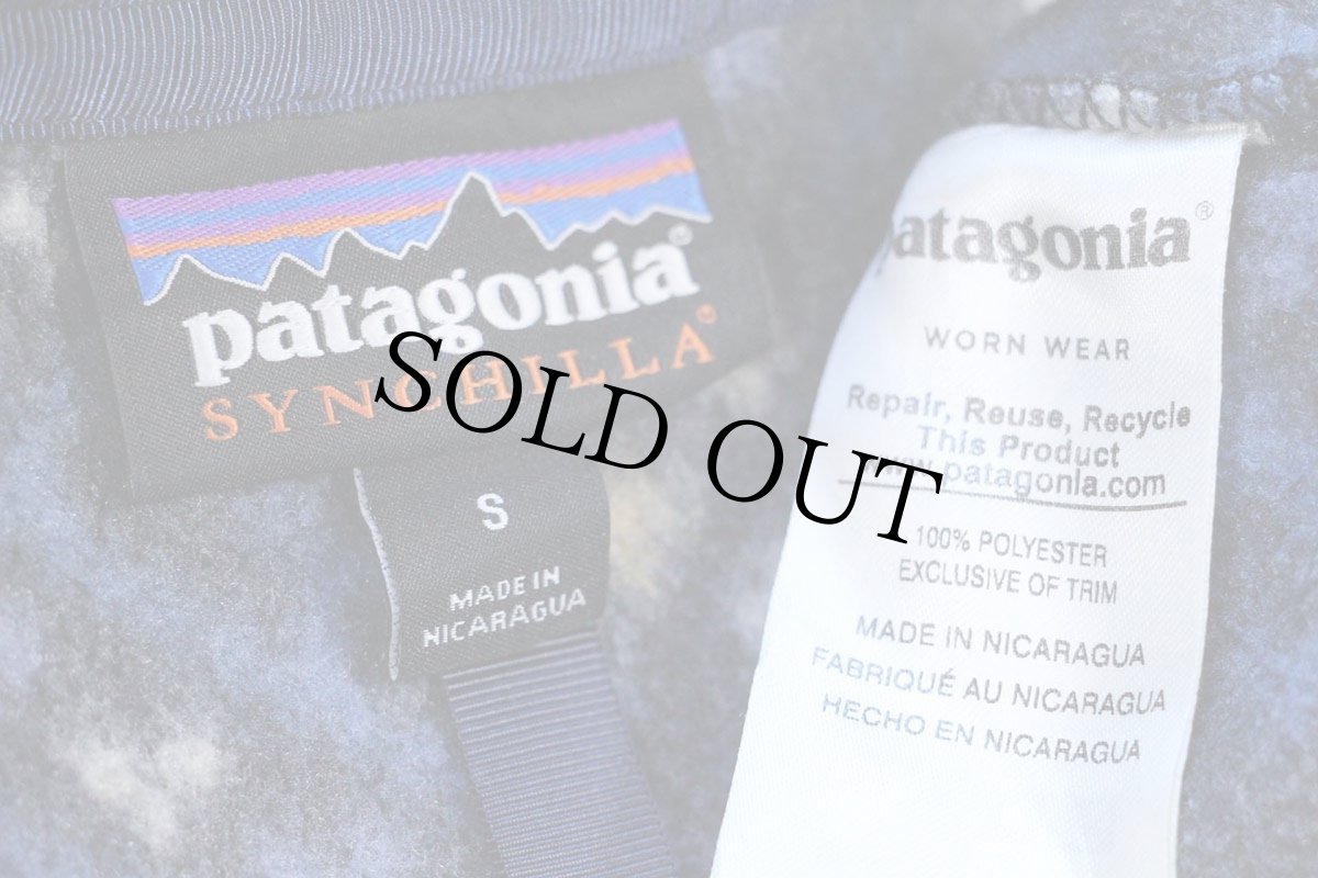 画像4: patagoniaパタゴニア 総柄 ライトウェイト シンチラ フリース スナップT S (4)