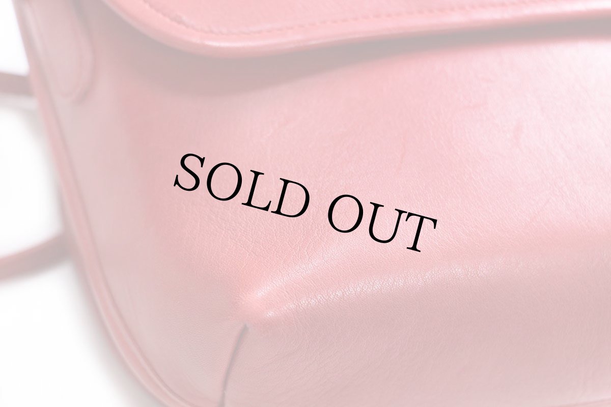 画像9: USA製 COACH オールド コーチ レザー ショルダーバッグ レッド★330 ポーチ (9)