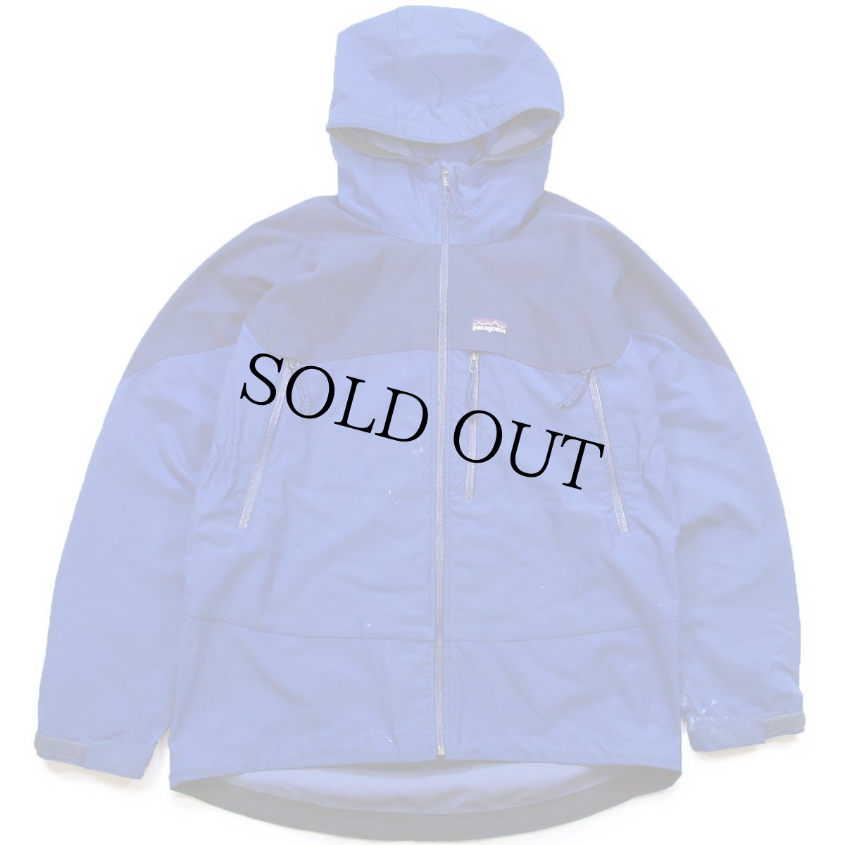 画像1: 00s patagoniaパタゴニア Dimension Jacket ペンキ飛び ツートン ストレッチ ソフトシェルパーカー 青×紺 M (1)