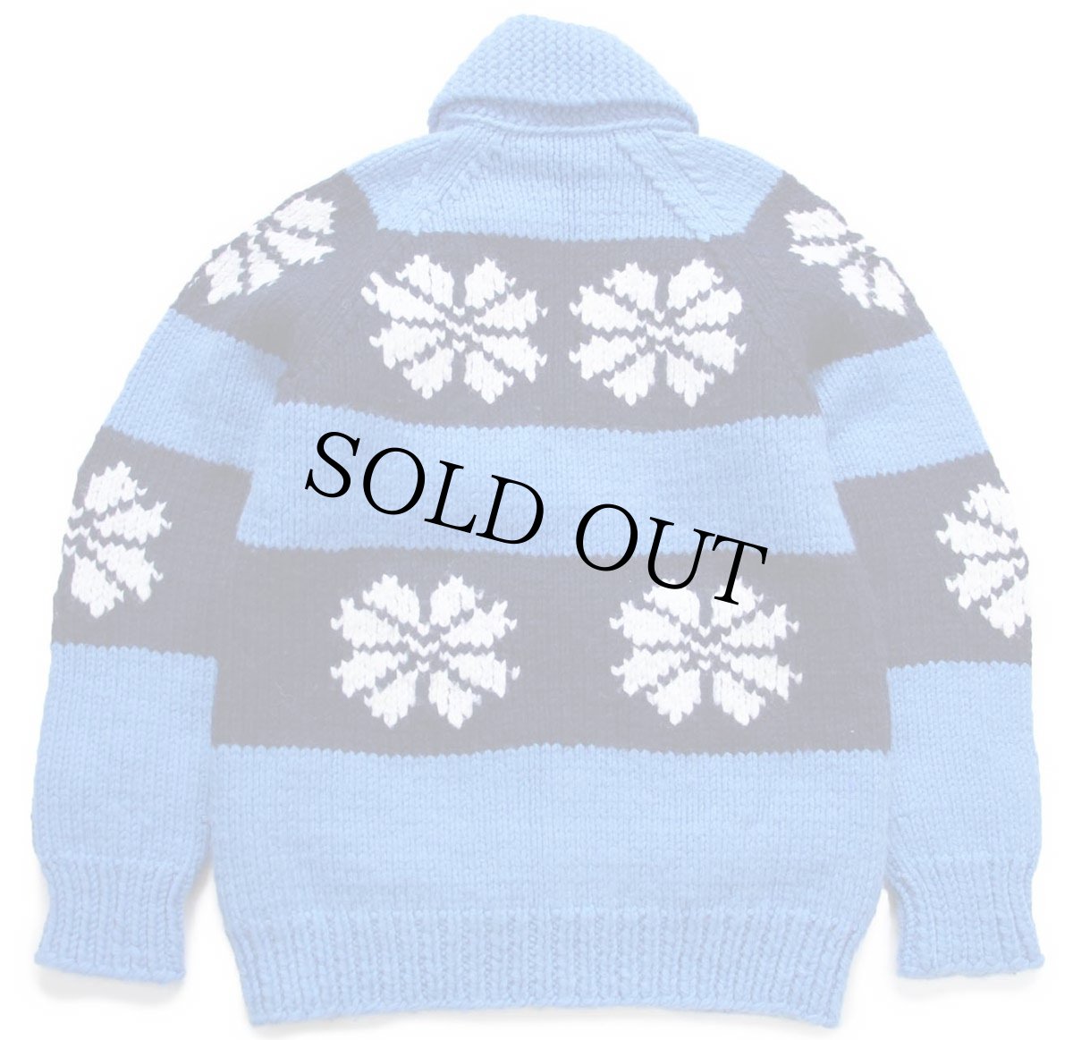 画像2: 80s 雪柄 ノルディック柄 ウール ハンドニット カウチンセーター キッズ (2)