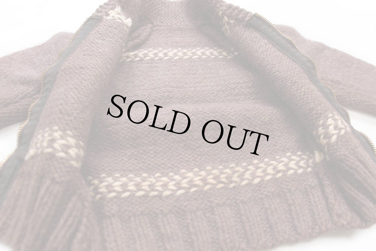 画像5: 60s ウール ハンドニット カウチンセーター キッズ (5)