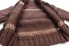 画像5: 60s ウール ハンドニット カウチンセーター キッズ (5)