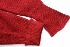 画像6: 60s カナダ製 Squaw Valley by Tony Day ショールカラー パチポケ ツートン ニット セーター 赤×黒 M (6)