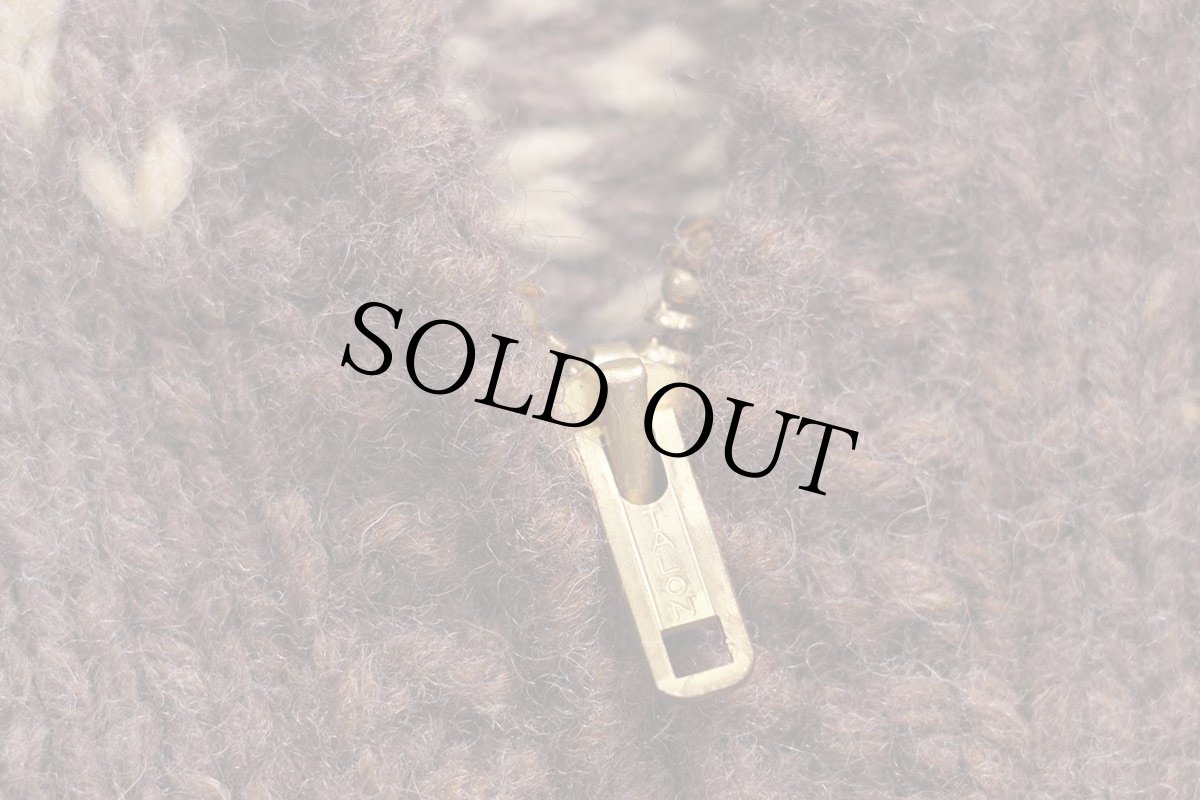 画像4: 60s ウール ハンドニット カウチンセーター キッズ (4)