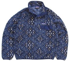 画像1: patagoniaパタゴニア 総柄 ライトウェイト シンチラ フリース スナップT S (1)