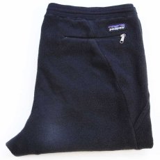 画像1: 90s ポルトガル製 patagoniaパタゴニア フリースパンツ 黒 M★雪なしタグ (1)