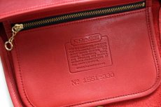 画像6: USA製 COACH オールド コーチ レザー ショルダーバッグ レッド★330 ポーチ (6)