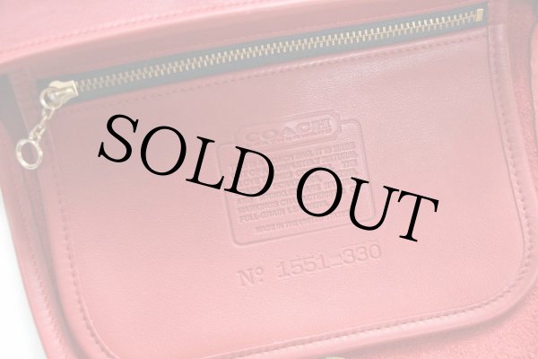 USA製 COACH オールド コーチ レザー ショルダーバッグ レッド☆330