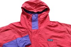 画像3: 90s patagoniaパタゴニア Storm Jacket ストームジャケット ナイロンパーカー 濃ピンク×薄青紫 XL (3)