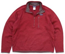 画像1: 00s patagoniaパタゴニア ベターセーター ハイネック ハーフジップ プルオーバー フリース MEV L (1)