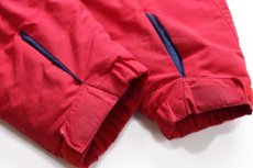 画像7: 90s patagoniaパタゴニア フード付き 中綿入り ナイロンジャケット 赤 KIDS'12 (7)