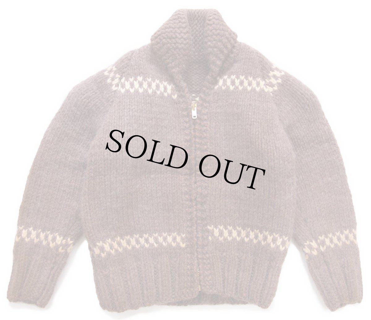 画像1: 60s ウール ハンドニット カウチンセーター キッズ (1)