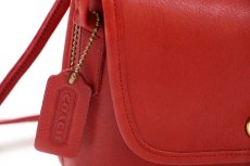 画像8: USA製 COACH オールド コーチ レザー ショルダーバッグ レッド★330 ポーチ (8)