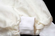 画像7: 90s USA製 Haven Acres Marina On The Old San Joaquin ボート チェーン刺繍 サテンジャケット アイボリー L (7)