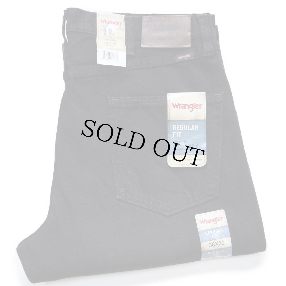 画像1: デッドストック★00s メキシコ製 Wranglerラングラー ブラック デニムパンツ W36 L29 (1)