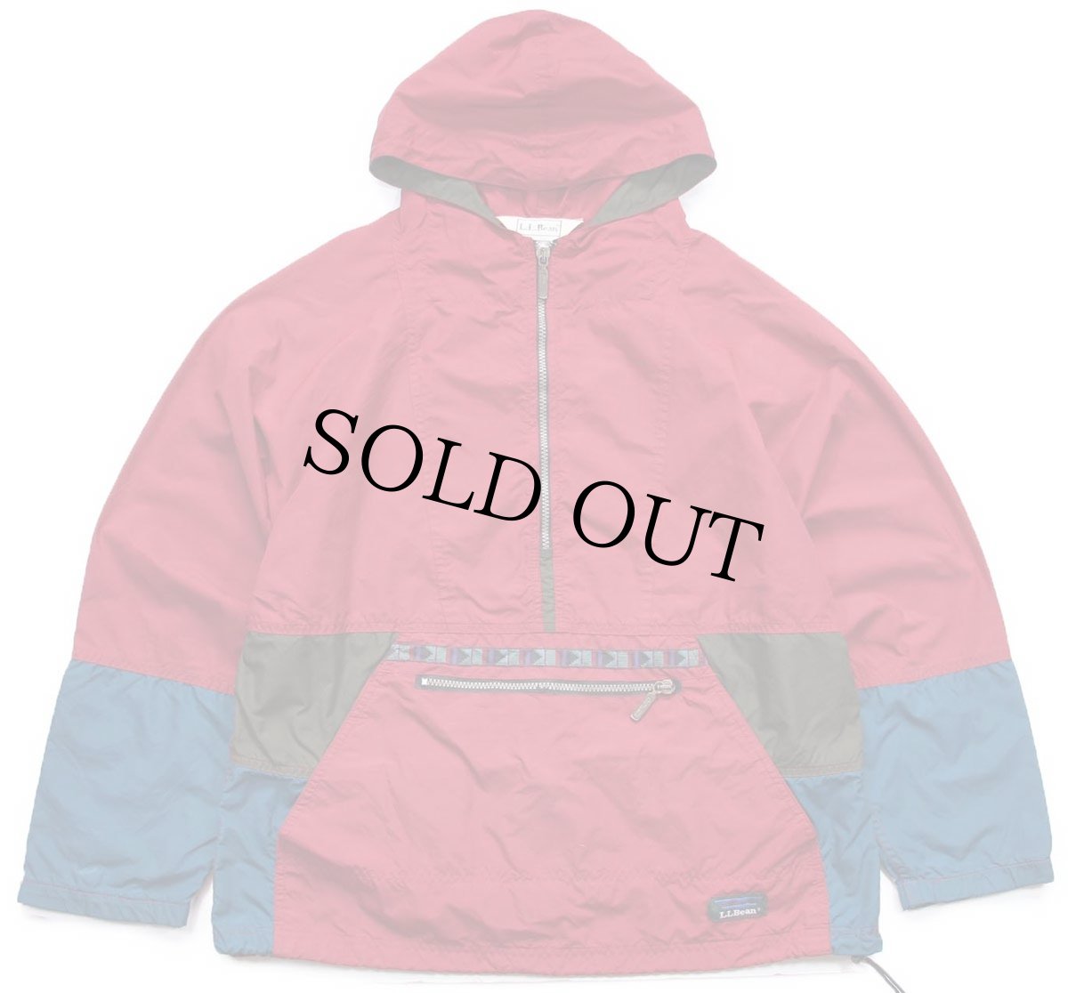 画像1: 90s L.L.Bean チロリアンテープ マルチカラー ナイロン アノラックパーカー W-M (1)