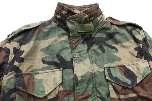 80s 米軍 U.S.ARMY ウッドランドカモ M-65 フィールドジャケット M-R