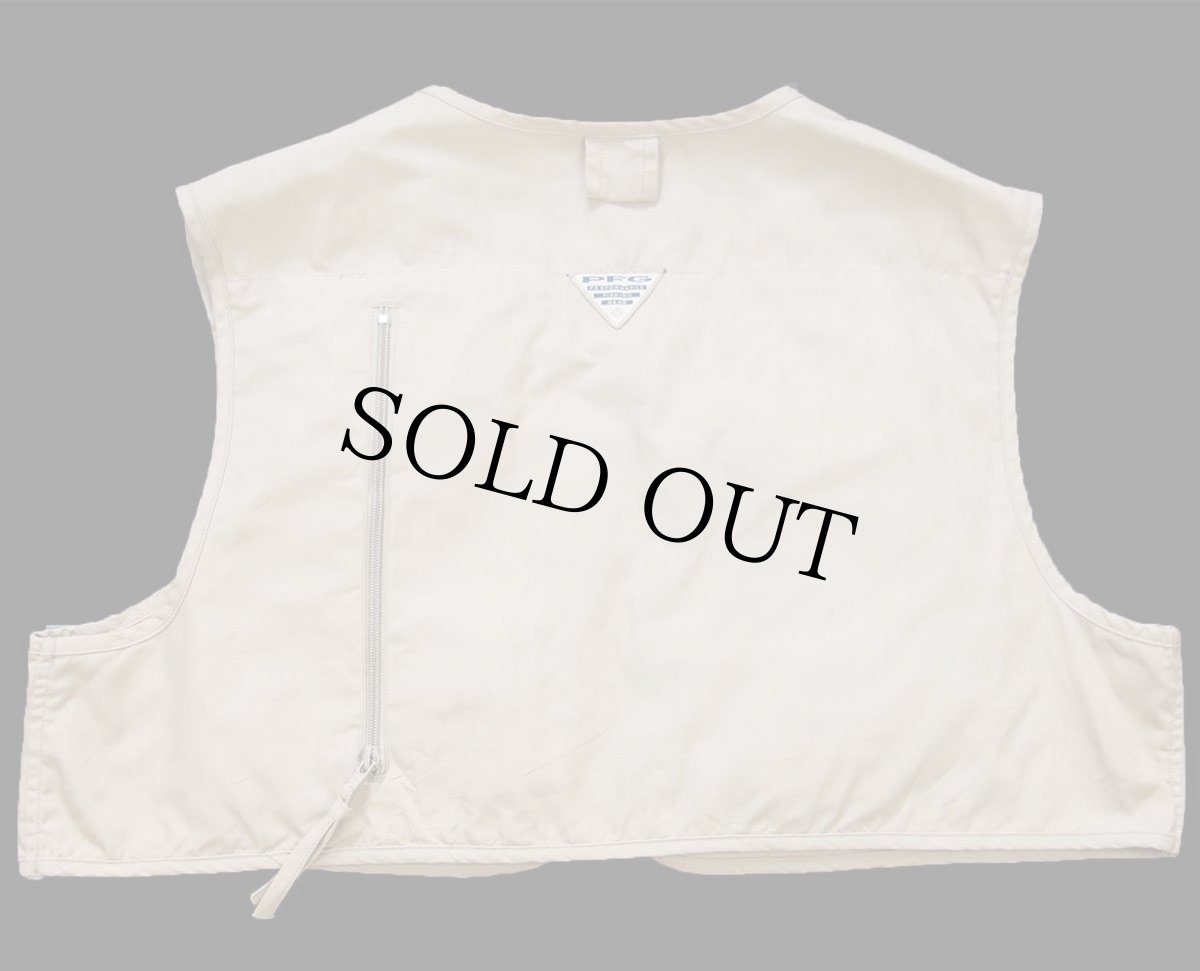 画像2: 90s Columbiaコロンビア PFG ショート丈 フィッシングベスト グレーベージュ L (2)