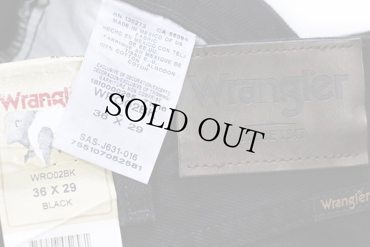 画像6: デッドストック★00s メキシコ製 Wranglerラングラー ブラック デニムパンツ W36 L29 (6)