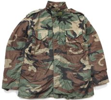 画像1: 80s 米軍 U.S.ARMY ウッドランドカモ M-65 フィールドジャケット M-R★ALPHAアルファ (1)