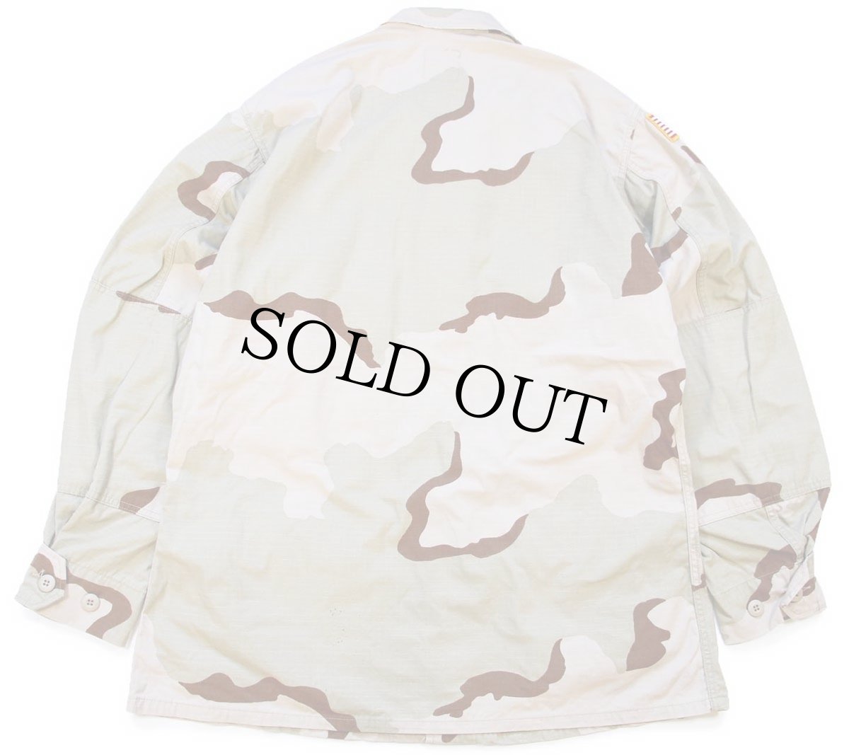 画像2: 90s 米軍 U.S.ARMY AIRBORNE パッチ付き デザートカモ BDU ジャケット L-R (2)