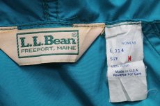 画像4: 80s USA製 L.L.Bean ナイロン アノラックパーカー エメラルドグリーン W-M (4)