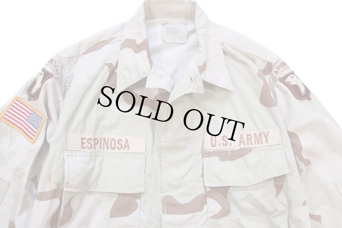 画像3: 90s 米軍 U.S.ARMY AIRBORNE パッチ付き デザートカモ BDU ジャケット S-S (3)
