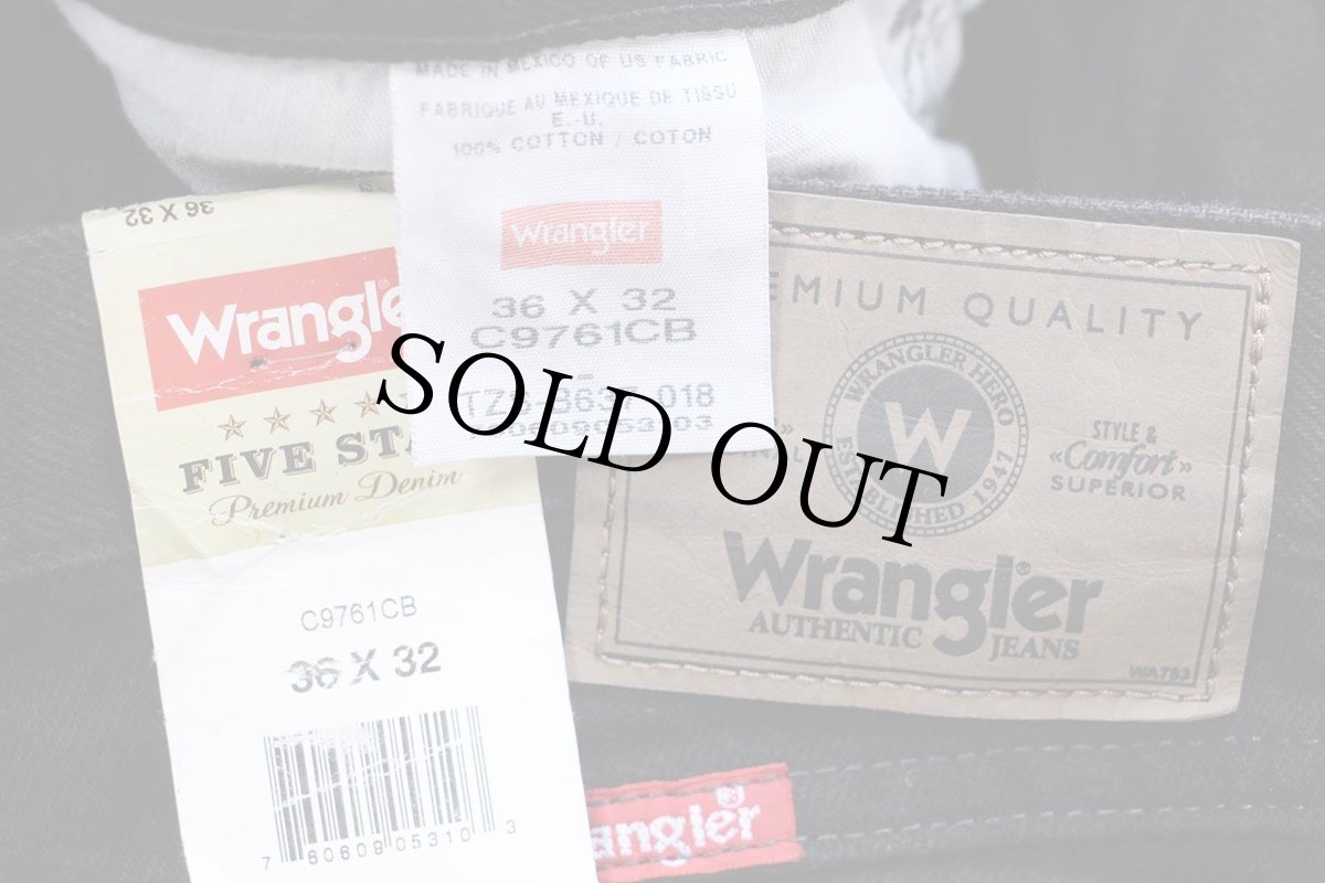 画像6: デッドストック★00s メキシコ製 Wranglerラングラー ブラック デニムパンツ W36 L32 (6)