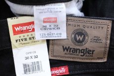 画像6: デッドストック★00s メキシコ製 Wranglerラングラー ブラック デニムパンツ W36 L32 (6)