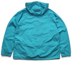 画像2: 80s USA製 L.L.Bean ナイロン アノラックパーカー エメラルドグリーン W-M (2)