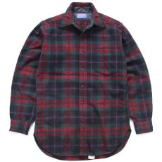 画像1: 70s USA製 PENDLETONペンドルトン タータンチェック ウールシャツ S (1)