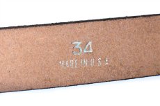 画像4: 新品★USA製 BRACKNEY LEATHER WORKS ネイティブ柄 型押し ペイント レザーベルト ブラック 34 (4)