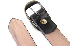 画像3: 新品★USA製 BRACKNEY LEATHER WORKS ネイティブ柄 型押し ペイント レザーベルト ブラック 34 (3)