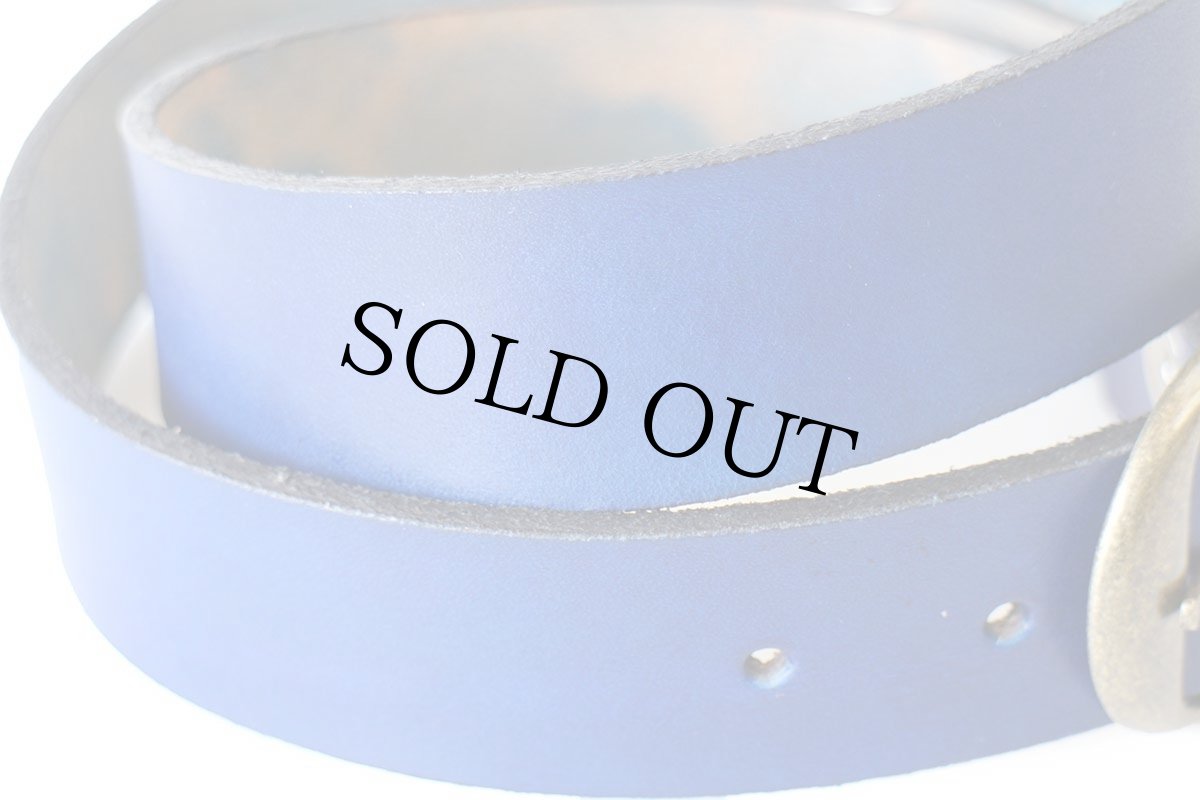 画像5: 新品★USA製 BRACKNEY LEATHER WORKS レザーベルト ブルー 34 (5)