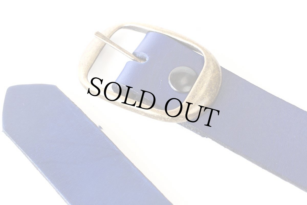 画像2: 新品★USA製 BRACKNEY LEATHER WORKS レザーベルト ブルー 34 (2)