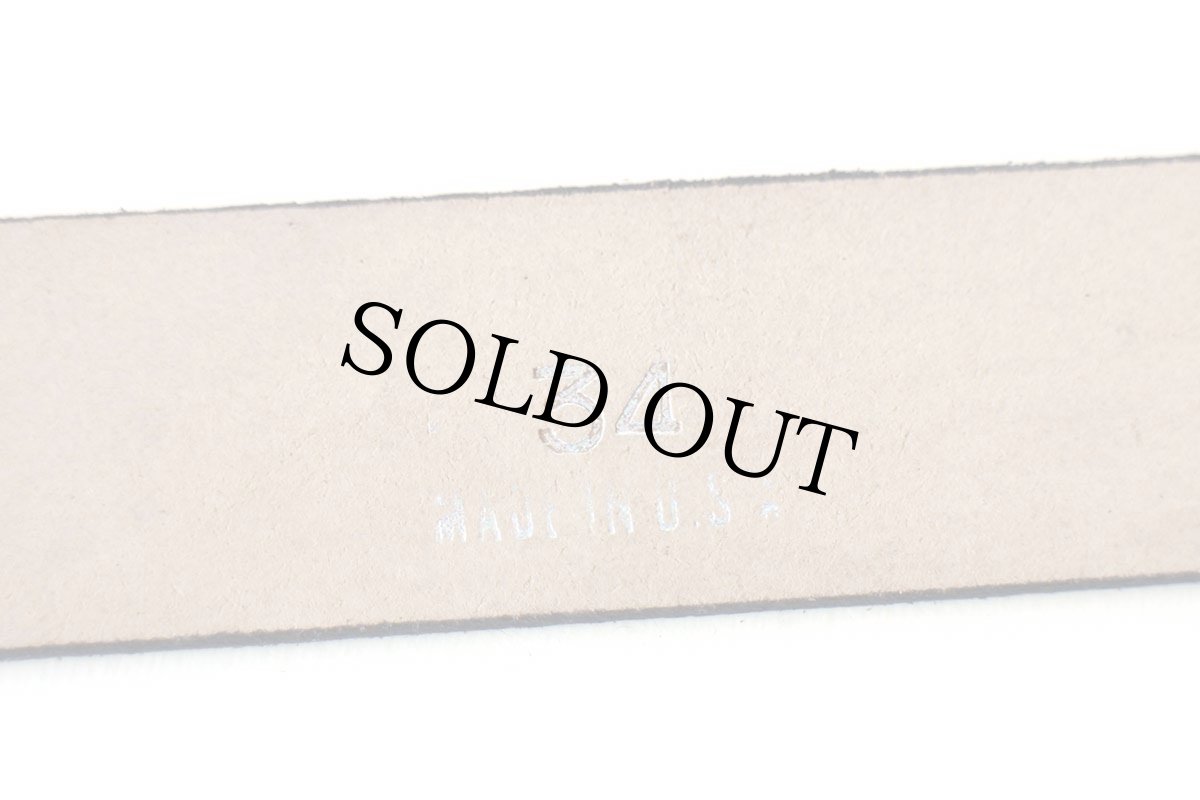 画像4: 新品★USA製 BRACKNEY LEATHER WORKS 小花柄 型押し ペイント レザーベルト ブラウン 34 (4)