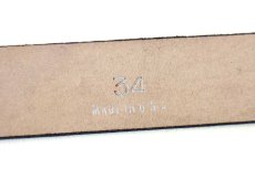 画像4: 新品★USA製 BRACKNEY LEATHER WORKS 小花柄 型押し ペイント レザーベルト ブラウン 34 (4)