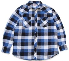 画像1: BIGMACビッグマック ブロックチェック コットン フランネル ウエスタンシャツ XLT (1)